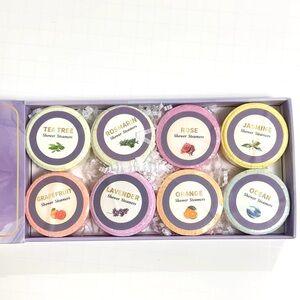Shower Steamers Gift Box Set of 8 Lavender Rose Ocean Orange Jasmine Grapefruit